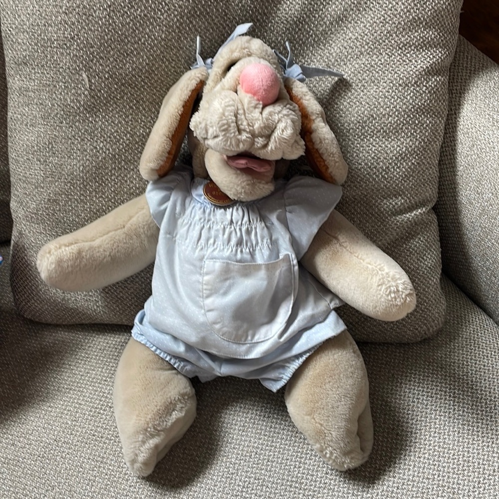 Retro wrinkles, dog, puppet.